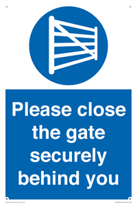 Please close the gate securely behind you